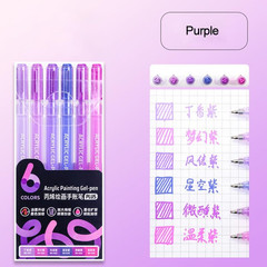 Acrylic Gel Pens for Coloring Books, Quick Dry 6 Pcs 1.0Mm Fine Point Gel Marker