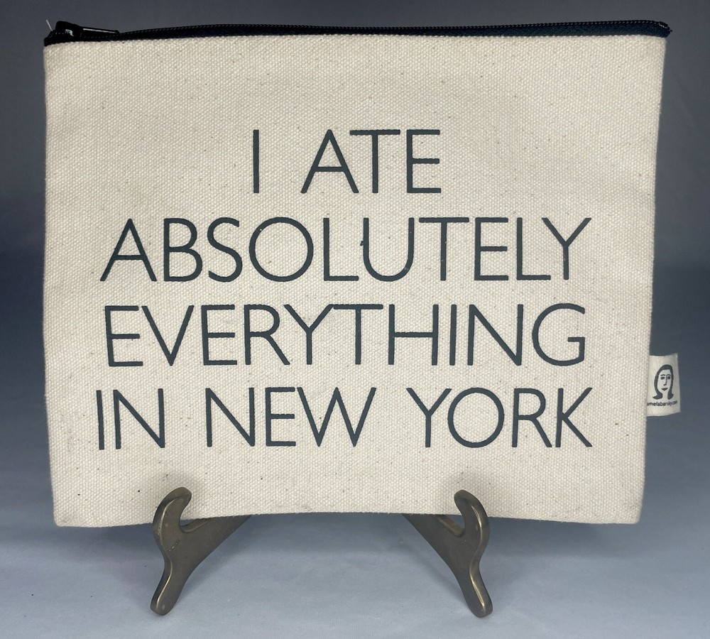 I Ate Absolutely Everything In New York Canvas Zipper Pouch Pamela Barsky I❤️NY