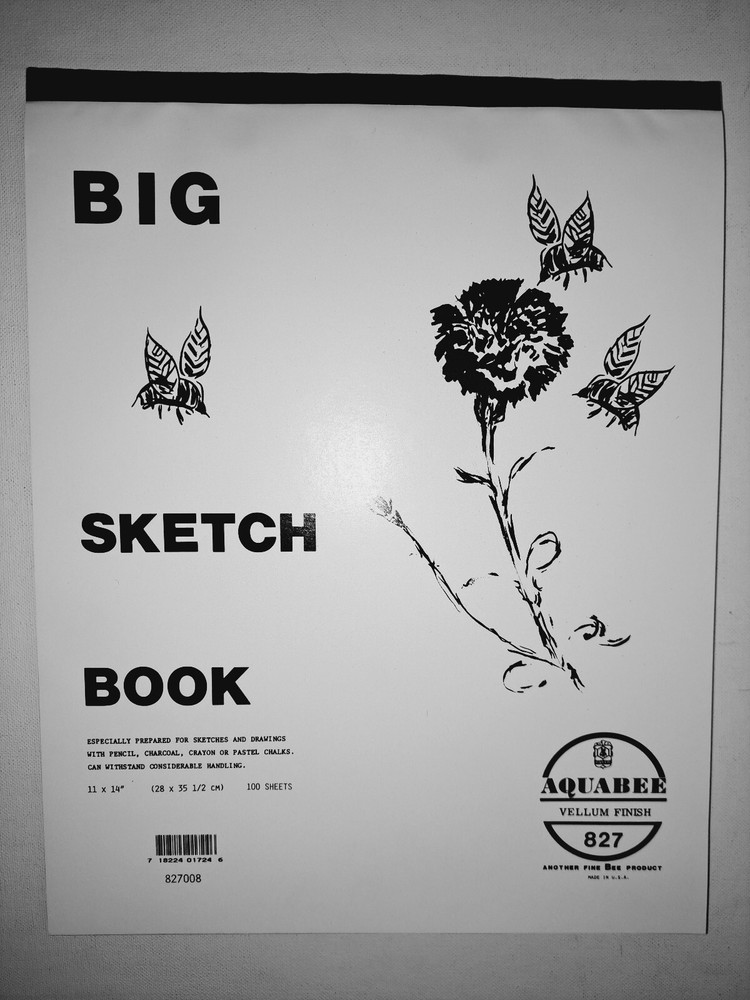 6pcs Aquabee Big Sketch Book 11×14” –100 sheets Vellum Finish Made in USA