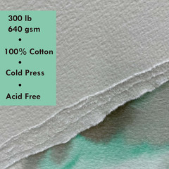 Watercolor Block 300 LB, 640 GSM, 100% Cotton, 5X7”, 10 Sheets, Acid Free, Co…