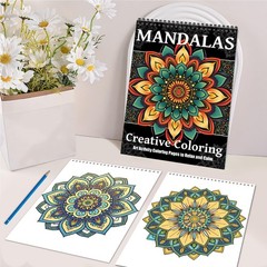 Mandala Coloring Books for Adult Women Spiral Bound Page Printed RED