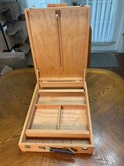 Adjustable Wooden Table Top Box Easel With Carrying Handle