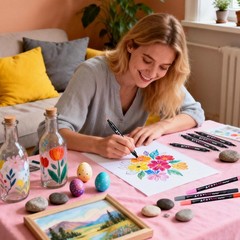 48 Acrylic Paint Markers, 96 Colors Dual-Tip Set – Double-Sided Brush Pens wi…