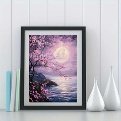 Moon Landscape Diamond Painting Kit 12 x 16 Inch 5D Craft