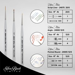 Silver Brush UMS-2460S Ultra Mini Basic Miniature Detail Short Handle Brush S…