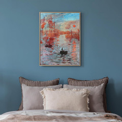 Natural Metal Floating Frame for 36×48 Canvas Art – No Glass, DIY Decor