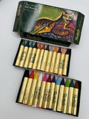 Vintage 2000 Portfolio Series 24 Oil Pastels Water Soluble Art Supplies