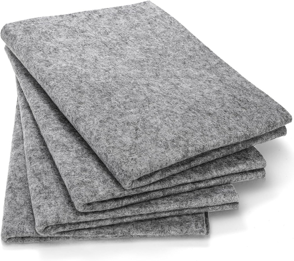 4 Pack Chinese Calligraphy Drawing Felt Mat, 5Mm Thick Felt Desk Pad for Sumi Xu