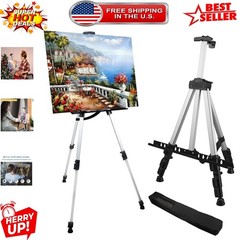 Lightweight Aluminum Art Easel for Canvas Painting – 66″ Adjustable Height