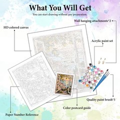 Lemon Tree Paint by Numbers Kit for Adults, Window View Landscape DIY Acrylic…