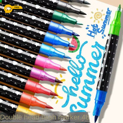 24/48/72/96 Colors Dual Brush Tip Glitter Art Markers Metallic Paint Marker Pens