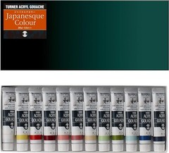 Turner ACRYL GOUACHE Japanesque colour Set 12 Colors AGJ2012C (20ml Tube) NEW