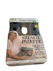 Stencil Magic by Delta Stencil Palette Holds 10 Paint Cremes and Brushes NOS