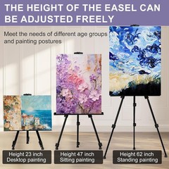 AROIC10 Pack Painting Display Easel Stand Portable Adjustable Metal Tripod