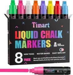 Eco-Friendly Chalk Markers – Jumbo 10mm Tip, 8 Pack