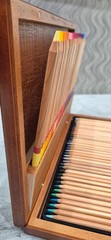 Marco 3100-72 72-Color Colored Pencils in Wooden Box