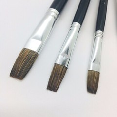 XDT#910 Bright Artist Paint Art Brushes 6pc Soft Natural Hair Acrylic Watercolor