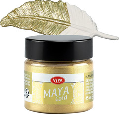 Maya Gold (Champagne) 1.52 Fl Oz – Shiny Metallic Acrylic Paint for Creative Wor