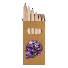 6 x ‘Amethyst Crystal Skull’ Short Colour Pencils (PE00096838)