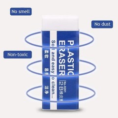Soft White Pvc Eraser School Exam Office Use Clean Mess Free
