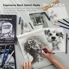124 PCS Drawing Kit, Professional Drawing Supplies with Sketch, Charcoal, Colore