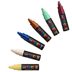 Uni POSCA PC-8K 8mm Chisel Tip Art & Craft Paint Colour Marker Pens
