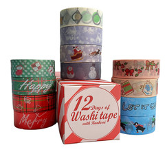 12 Days of Washi Tape by Ranberri – Christmas Themed – for Bullet Journal Gifts
