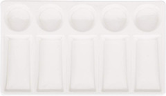 Vanenjoy 10 Wells White Rectangle Ceramic Artist Paint Palette,Porcelain Waterco