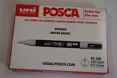 UNI POSCA PC-3M Paint Marker Water Based Bullet Tip Dark Brown 0.9-1.3mm 6 Pack