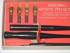 Pen Set Hunt Speedball #5 Artist Calligraphy Lettering & Drawing 3065 USA UNUSED