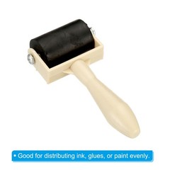 1.6 Inch Rubber Roller Brayer Tool for Wallpaper Art Craft Printmaking Black
