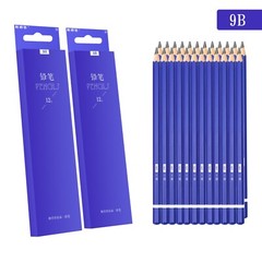 XDT Art Supplies 9B Pencil 24 PCS Set Sketch Art Drawing Graphite