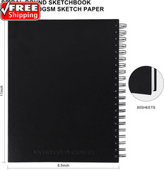 8.5X11Inches Hardbound Sketch Book, Spiral Bound Sketch Pad, 80-Sheets 90Gsm Inn
