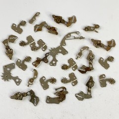 25 Watch Gears Movement Plate Steampunk Part Altered Art Watchmaker Lot Distress