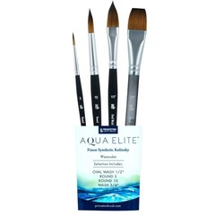 Princeton Artist Brush Co Aqua Elite 4850 Series 4pc Watercolor Brush Set S…