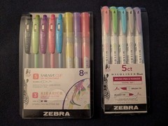 Zebra Mildliner Brush ClickArt Sarasa Kirarich Journal Art Pen Bundle