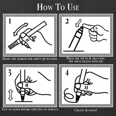 4 Gold Paint Pen Fine Tip | Set 4 Acrylic | Extra