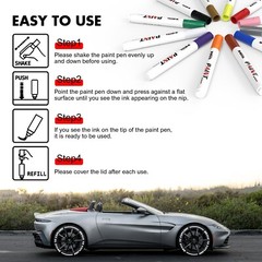 Paint Marker Pen 12PCS Multicolor Waterproof Permanent for Car Tyre Tire Tread