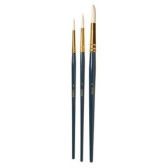 Darice Art Brush Set White Bristle Round Sizes 1-3-5