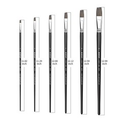 XDT#910 Bright Artist Paint Art Brushes 6pc Soft Natural Hair Acrylic Watercolor