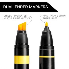 Premier Dual-Ended Art Markers – 12 Count, Fine & Chisel Tips in Vibrant Colors
