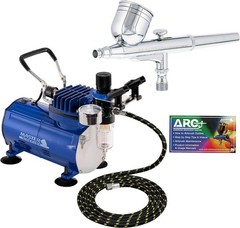 Versatile Airbrush System: Model G22 with Automatic Shut-Off & Filters Included