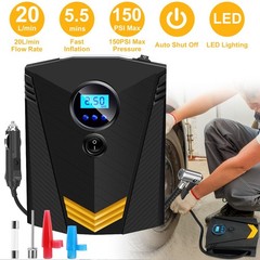 Tire Inflator 12V DC 100W 150PSI Digital Tire Pump w/LCD Display Electric Air…