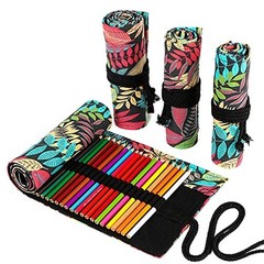 24/36/72 Slots Pencil Wrap Pencil Rolls, Artist 36slots Colorful Leaves