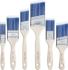 Paint Brushes 6-Pack Angle Brushes in Assorted Sizes for All Latex and Oil Paint