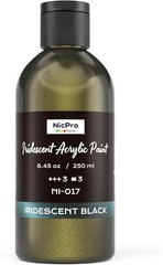 Nicpro Iridescent Black Acrylic Paint, 8.45oz / 8.45 Fl Oz (Pack of 1),