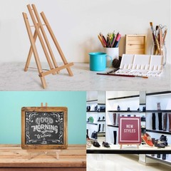 12 Pack 14″ M Tabletop Display Stand A-Frame Artist Easel Wood Beechwood Tripod