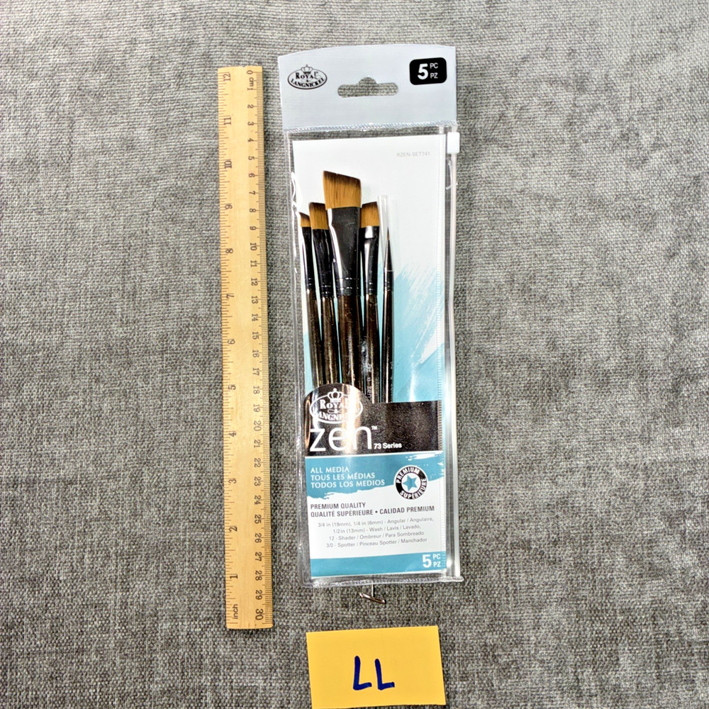 Royal & Langnickel Zen 5 Piece Angular Artist Paint Brush Set Ser 73 RZEN-SET735