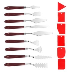 Oil Acrylic Painting Set 15pcs Palette Knives & Scrapers Wood Handle Artists