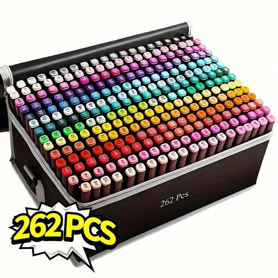 Alcohol Marker Pens Set Dual Tip 12 168 Colors Art Sketch Drawing Markers